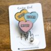 Valentines Day Badge Reel, Tacos, Tequila, Anxiety,  Nurse Badge Reel, Retractable ID Holder, Interchangeable, Glitter Badge Reel