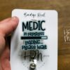 Medic in Progress Badge Reel, Funny Badge Reel, Retractable Badge Reel, Interchangeable Badge Reel, Stocking Stuffer