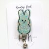 Easter badge reel, Bunny badge reel, Custom Badge Reel, Retractable ID Holder, Interchangeable, Glitter Badge Reel