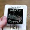 il_fullxfull.5779418613_hibd Never Better Badge Reel, RN id Holder, Retractable Acrylic Badge Reel, Nurse Gift, Night Shift, Funny Badge Reel