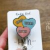 Valentines Day Badge Reel, Tacos, Tequila, Anxiety,  Nurse Badge Reel, Retractable ID Holder, Interchangeable, Glitter Badge Reel