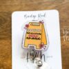 Caution Anxious Girlie Ahead Funny Badge Reel, RN ID Holder, Retractable Acrylic Badge Reel, Office ID Holder