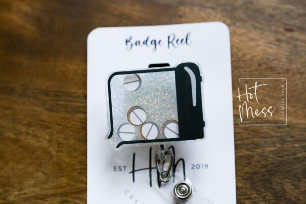 Pharmacy Tray Badge Reel, Shaker Badge Reel, Pill Medical Badge Reels, pharmacy Badge Reels, counting tray