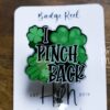 il_fullxfull.5807087530_6aco St. Patrick's day Badge Reel, I Pinch Back, Nurse Badge Reel, Retractable ID Holder, Interchangeable, Glitter Badge Reel