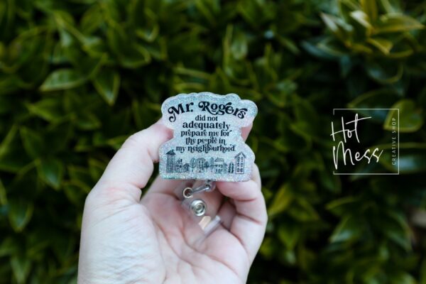 il_fullxfull.5826545078_jmt6 Mr. Rogers did not prepare me for my neighborhood Badge Reel, Retractable Badge Reel, Interchangeable Badge Holder, social worker gift