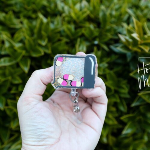 Pharmacy Tray Badge Reel, Shaker Badge Reel, Tablet Medical Badge Reels, pharmacy Badge Reels, counting tray