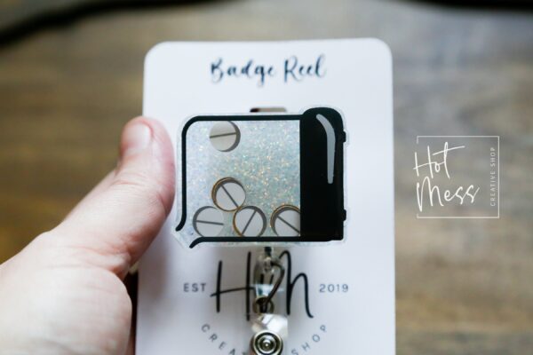 Pharmacy Tray Badge Reel, Shaker Badge Reel, Pill Medical Badge Reels, pharmacy Badge Reels, counting tray