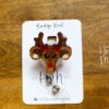 Reindeer Uterus badge reel, Retractable Badge Reel, Interchangeable Badge Reel, Endometriosis, PCOS, OBGYN