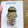 Mummy Badge Reel, Halloween Badge Reel,  Halloween ID Holder, Interchangeable badge reel, Fall Badge Reel