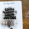 Coffee Feminism Social Justice Badge Reel, Feminist Badge Reel, Interchangeable ID holder, cute badge reel, SJW