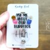White Ask Me About Our Burritos Badge Reel, Funny Badge Reel, Post Partum ID Holder, Retractable Acrylic Badge Reel, Nurse Gift