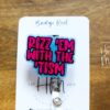 Rizz em with the Tism Funny Badge Reel, RN ID Holder, Retractable Badge Reel, Nurse Gift, Office ID Holder, autism awareness