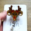 Reindeer Uterus badge reel, Retractable Badge Reel, Interchangeable Badge Reel, Endometriosis, PCOS, OBGYN