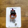 Happy Halloween Cat Badge Reel, Halloween Badge Reel,  Halloween ID Holder, Interchangeable badge reel