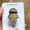 Mummy Badge Reel, Halloween Badge Reel,  Halloween ID Holder, Interchangeable badge reel, Fall Badge Reel