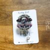 Living the Dream Skeleton Badge Reel, Retractable Badge Reel, Interchangeable Badge Reel, Stocking Stuffer