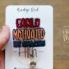 Easily Motivated by Snacks Glitter Badge Reel, Night Shift badge reel, Sarcasm badge reel, Stocking Stuffer