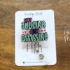 Funny Badge reel, Not Judging Just Assessing, RN ID Holder, Retractable Acrylic Badge Reel, Nurse Gift, Night Shift