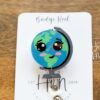 il_fullxfull.5911598015_k98e Cute Globe Badge Reel, Lanyard ID Holder, Retractable Badge Reel, Interchangeable ID Holder