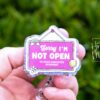 Sorry I'm Not Open to your unwanted opinion, Funny Badge reel, RN ID Holder, Retractable Acrylic Badge Reel, Nurse Gift, Night Shift