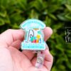 Housekeeping Squad Badge Reel, Environmental Services ID Holder, Custodian ID Holder, Retractable Acrylic Badge Reel