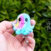 Rainbow Ghost Badge Reel,  Lanyard ID Holder, Interchangeable Glitter badge reel