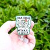 Thick Thighs and Inked Vibes Funny Badge Reel, Retractable Badge Reel, Interchangeable Badge Reel