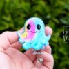 Rainbow Ghost Badge Reel,  Lanyard ID Holder, Interchangeable Glitter badge reel