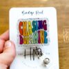 Chasing Dopamine Badge Reel, RN ID Holder, Retractable Acrylic Badge Reel, Nurse Gift, Mental Health, Therapist ID Holder, School Counselor