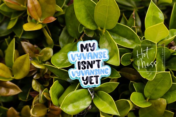 My Vyvanse isn't Vyvansing Yet Funny Badge Reel, Retractable Acrylic Badge Reel, Nurse Gift, Office ID Holder, Custom Badge Reel