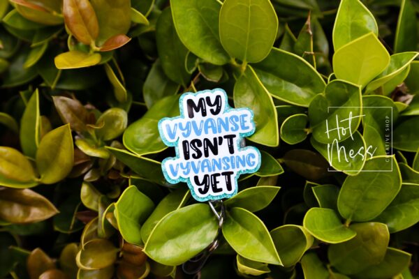 My Vyvanse isn't Vyvansing Yet Funny Badge Reel, Retractable Acrylic Badge Reel, Nurse Gift, Office ID Holder, Custom Badge Reel