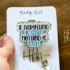 If everything is stat nothing is stat, Funny Badge reel, RN ID Holder, Retractable Acrylic Badge Reel, Nurse Gift, Night Shift