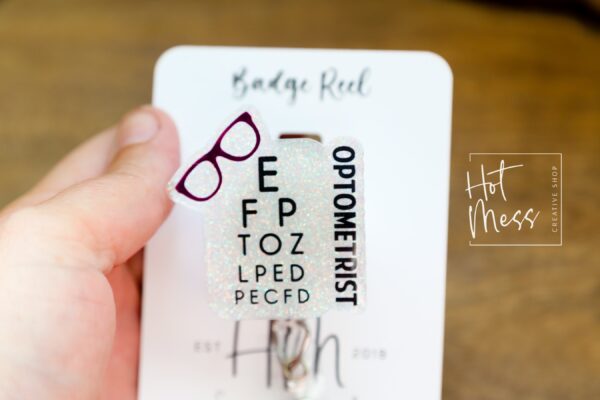 il_fullxfull.6026926648_nzx1 Eye Doctor Badge Reel, Optometrist, Doctor Office, optometry badge reel,ID Holder, Retractable Badge Reel, Interchangeable Badge