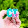 CT Tech, Nurse ID Holder, Funny Badge Reel