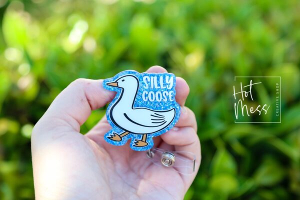 il_fullxfull.6043745943_mm52 Silly Goose badge reel, Interchangeable Badge Reel, Cute badge Reel, Teacher ID Holder, animal badge reel, Badge Holder, Stocking Stuffer