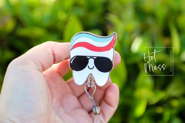 il_fullxfull.6049769719_mlpz Dental Badge Reel, Cool tooth no glitter pin, Dentist Badge Reel, Retractable Badge Reel, Interchangeable Badge Reel, dental assistant