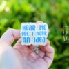 il_fullxfull.6049803845_8rhw Hear me out, I have an idea Funny Badge Reel, RN ID Holder, Retractable Acrylic Badge Reel, Office ID Holder