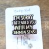 I'm Sorry I Offended You with my Common Sense Badge Reel, Funny Nurse ID Holder, Retractable Badge Reel, Nurse Gift, Interchangeable Lanyard
