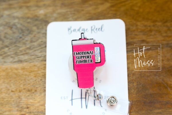 il_fullxfull.6053127624_5ib3 Glittery Nurse ID Holder: Funny Emotional Support Tumbler Badge Reel Gift for Healthcare Workers