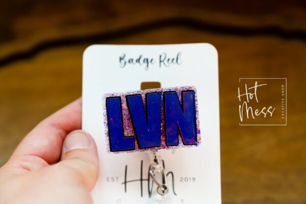 il_fullxfull.6070360130_efvn Licensed Vocational Nurse Badge Reel, LVN Badge Holder, vocational nurse ID holder