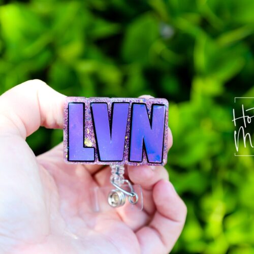 Licensed Vocational Nurse Badge Reel, LVN Badge Holder, vocational nurse ID holder
