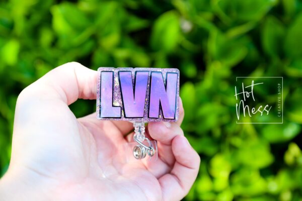 il_fullxfull.6070360150_83sf Licensed Vocational Nurse Badge Reel, LVN Badge Holder, vocational nurse ID holder