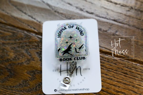 House of Wind Book Club Badge Reel, Librarian Badge Reel, Retractable Badge Reel, Interchangeable Badge Reel, Book Lovers, Booktok, ACOTAR