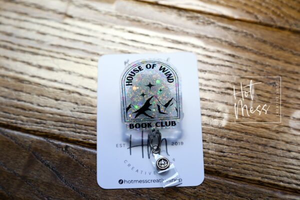 House of Wind Book Club Badge Reel, Librarian Badge Reel, Retractable Badge Reel, Interchangeable Badge Reel, Book Lovers, Booktok, ACOTAR