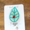 Green Leaf with Lady Bug Badge Reel, RN ID Holder, Retractable Acrylic Badge Reel, Nurse Gift, Teacher Lanyard, Plant Life