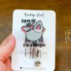 First of all I'm a delight Funny Badge Reel, Possum RN ID Holder, Retractable Badge Reel, Nurse Gift, Office ID Holder, Stocking Stuffer