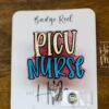 PICU Nurse Badge Reel, Nurse Badge Reel, pediatric badge reel, ID Holder, ICU Nurse, Retractable Badge