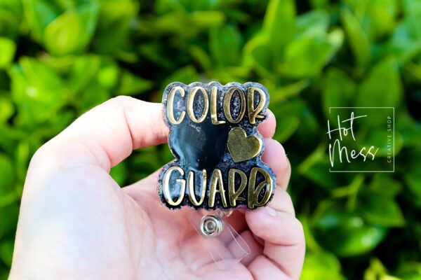 il_fullxfull.6118374319_13vk Color guard Badge Reel, Color guard Badge Reel, Sports coach badge reel, sports badge reel. Color guard Pin