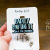 Barely Making it, But I'm Trying, Funny Badge reel, RN ID Holder, Retractable Acrylic Badge Reel, Nurse Gift, Night Shift