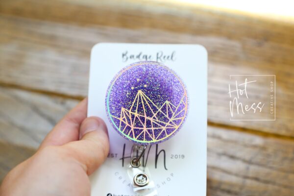 Mountain Badge Reel, Librarian Badge Reel, Retractable Badge Reel, Interchangeable Badge Reel, Book Lovers, Booktok